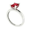thumbnail image 2 of Clara Pucci 14K White Gold 1ct Ruby Solitaire Ring for Women, 2 of 8