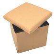 thumbnail image 2 of Cube Ottoman Pouffe Storage Box Folding Lounge Sofa Ottoman Seat Footstools New, 2 of 4