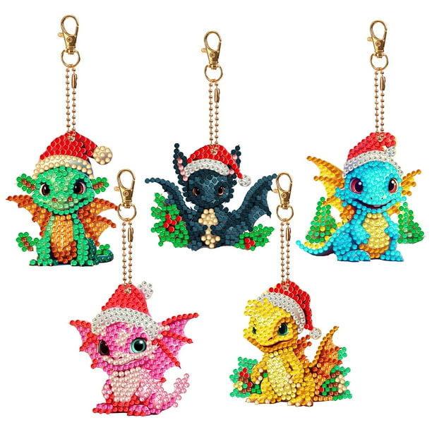 Llavero Diamond Art 5/6/8/10PCS Honey Bee Mariposa Doble Cara Forma Especial