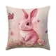 thumbnail image 2 of Funda de almohada de 17,7 x 17,7 pulgadas con estampado de conejito de Pascua, funda de almohada de poliéster, 2 of 8