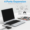 thumbnail image 2 of Hub USB 3.0 Multi USB 4 puertos 3.0 5 Gbps Adaptador de concentrador de datos múltiple portátil con cable de 30 mm compatible para Macbook/Mac Pro/Mini/iMac/Surface Pro/XPS/Notebook PC, Plug and Play, 2 of 5