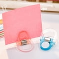 thumbnail image 4 of Hioecau Mini Transparent Binder Clips Colorful Book Holder Clip Long Tail Handbook Clips for Paper School Office Home, 4 of 8