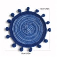 thumbnail image 2 of Doghiosgha Round Heat Resistant Table Mat Woven Placemat for Home Tabletop Decor, 5.12 Inch, Blue, 2 of 4