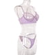 thumbnail image 3 of Conjunto de ropa interior sexy para mujer, pestañas de malla, sujetador de encaje, ropa interior, regalo, morado claro, L Yuarrent XX000055-19, 3 of 7