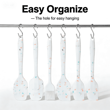 ROSOZ 6-Piece Heavy-Duty Silicone Baking Set, Integrated Spatula, Cream Spreader & Pastry Brush, Perfect for Home Baking