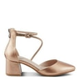 thumbnail image 5 of Patrizia Eluned Women’s Faux Leather Block Heel Pumps with Crystal Strap and Zipper Closure, 5 of 7