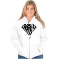 thumbnail image 4 of Diamond Dripping Fashionable Girly Unisex Fleece Graphic Zip Up Hoodie Brisco Brands 4X, 4 of 5