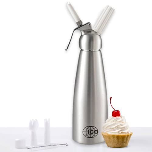 ICO Professional Aluminum Whipped Cream Dispenser Impeccable Culinary Objects, 1 Quart/1 L