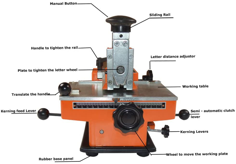 Semi-automatic Plate Embossing Machine Metal Marking Machine Sheet Embosser 