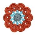 thumbnail image 2 of Protección de la mesa de la montaña de crochet hecha a mano Decoraciones del hogar Decoración de la bosque decorativa de la bebida decorativa para el Azul naranja, 2 of 8