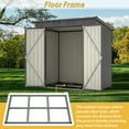 thumbnail image 3 of Enyopro 6x4 ft Outdoor Metal Storage Shed, Galvanized Steel Tool Shed with Reinforced Floor & Lockable Door for Backyard, Lawn, Patio, Black, 3 of 8