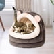 thumbnail image 5 of Bonita cama para gatos con base antideslizante, lavable, cómoda y cálida tienda de campaña para mascotas, cueva para perros y gatos Gris, 5 of 7