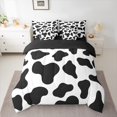 thumbnail image 2 of Homewish Fashion Cow Print Bedding Comforter Set 7-Piece, White Black Polkadots King Bedding Sets, Teens Kids Boys Girls Reversible Bed Sheets, Breathable Home Decor, 2 of 7