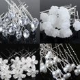 thumbnail image 2 of 20 piezas horquilla de flores para mujer, horquilla de perlas de cristal para boda, horquilla en forma de U, pasadores, accesorios para el cabello, venta al por mayor Tan Jianjun unisex, 2 of 2