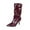 Wine, variant on Dasayo Mid-Calf Womans Boots Black Slouch Wide Width Fall Dressy Faux Leather High Heel Boots Shoes Women 36