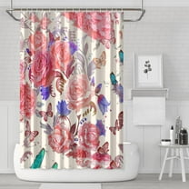 Waterproof Pioneer Shower Curtain 72x72 Inch Boho Style Polyester Unique Shower Curtain for Bathroom Hotel Home Decor with 12 Plastic Hooks