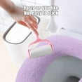 thumbnail image 6 of Soft Toilet Seat Cover - Plush, Thick Fabric Toilet Seat Warmer for Round & Elongated 14x18" Toilet Seats - Reusable, Machine-Washable, Easy-Install - Purple, 6 of 6