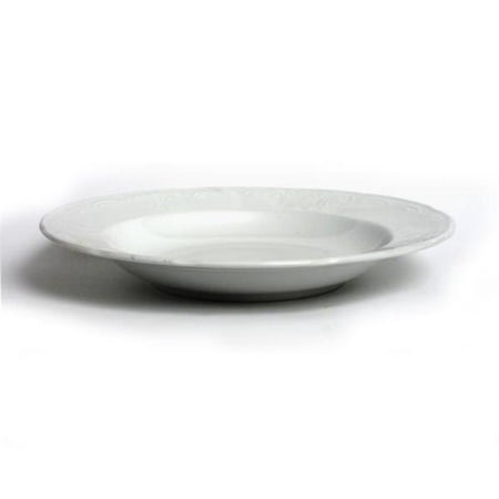 Tuxton China CHD-091 Chicago 9.25 in. Rim Soup - Porcelain White - 2 (Best Soup Delivery Chicago)