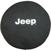 SpareCover Brawny Series - Jeep 32" Silver Metallic logo Tire Cover