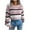 Pink-Sweaters, variant on AGWOLF Womens Cropped Striped Sweater Cozy Crewneck Knit Pullover Casual Color Block Long Sleeve Jumper Tops