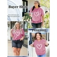 thumbnail image 3 of XCHQRTI Womens Love Heart T-Shirts Valentine's Day Graphic Tees Short Sleeve Plus Size Tops, 3 of 7