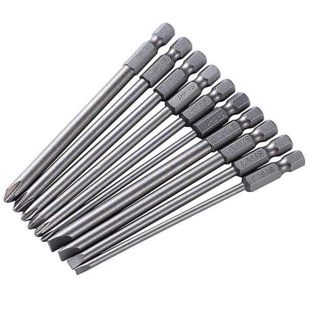 10 Unids/set Juego Destornilladores Antioxidante 100mm Accesorios Puntas Destornillador Eléctrico