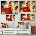 thumbnail image 4 of Designart "Vintage Glamour Woman in Purple from the 50s I" Inspirational Wall Art - Glam Purple Fashion Hallway Wall Art Decor, 4 of 4