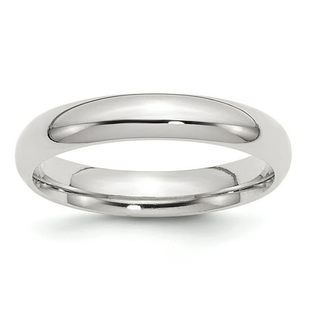 Bridal QCF040-9.5 4 mm Sterling Silver Comfort Fit Band, Polished - Size 9.5