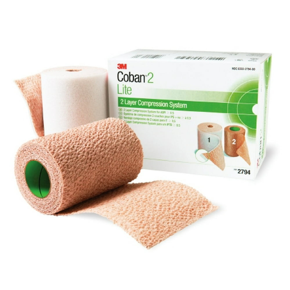 3M Coban 2 Layer Compression Bandage System 4 Inch X 2.9 Yard / 4 Inch