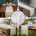 thumbnail image 6 of Green Leaves Vines Short Table Runner 36 Inches Long,Vintage Country Pastoral Plants Cotton Linen Table Runners Dresser Scarves,Fabric Tabletop Scarf Furniture Cover for Home Dinner Party 13"x36", 6 of 9