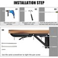 thumbnail image 5 of Folding Shelf Brackets - 16 Inch 2 Pcs Heavy Duty Stainless Steel Collapsible Triangle Shelf Bracket, DIY Wall Mounted Folding Table Hinge, 5 of 5