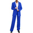 thumbnail image 3 of Daolelai Women's Fashion Long Sleeve Suit Solid Color Suit Trousers Two-Piece Set, 3 of 8