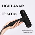 thumbnail image 2 of L'ANGE HAIR HauteAir Digital Professional Hair Dryer | LED Display for Precision Heat Control | Fast-Dry Brushless Motor with Cool Shot | Negative Ion Technology | Lightweight & Self-Cleaning (Black), 2 of 9