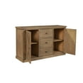 thumbnail image 3 of Sideboard - Solid Pine Storage Cabinet - 60" Wide - 2 Cabinets & 3 Drawers, 3 of 5