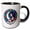 Black/White, variant on 3drose, Emily Female Name, Moon, Woman, Horse Head. Cool Art Gift for a Woman, 11oz Two-tone Red Mug
