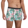 thumbnail image 5 of Men's Boxer Briefs, Palm Leaves Cute Parrot Pink Soft Comfy Mens Underwear Boxer Briefs Breathable With Widen Waist, 5 of 7