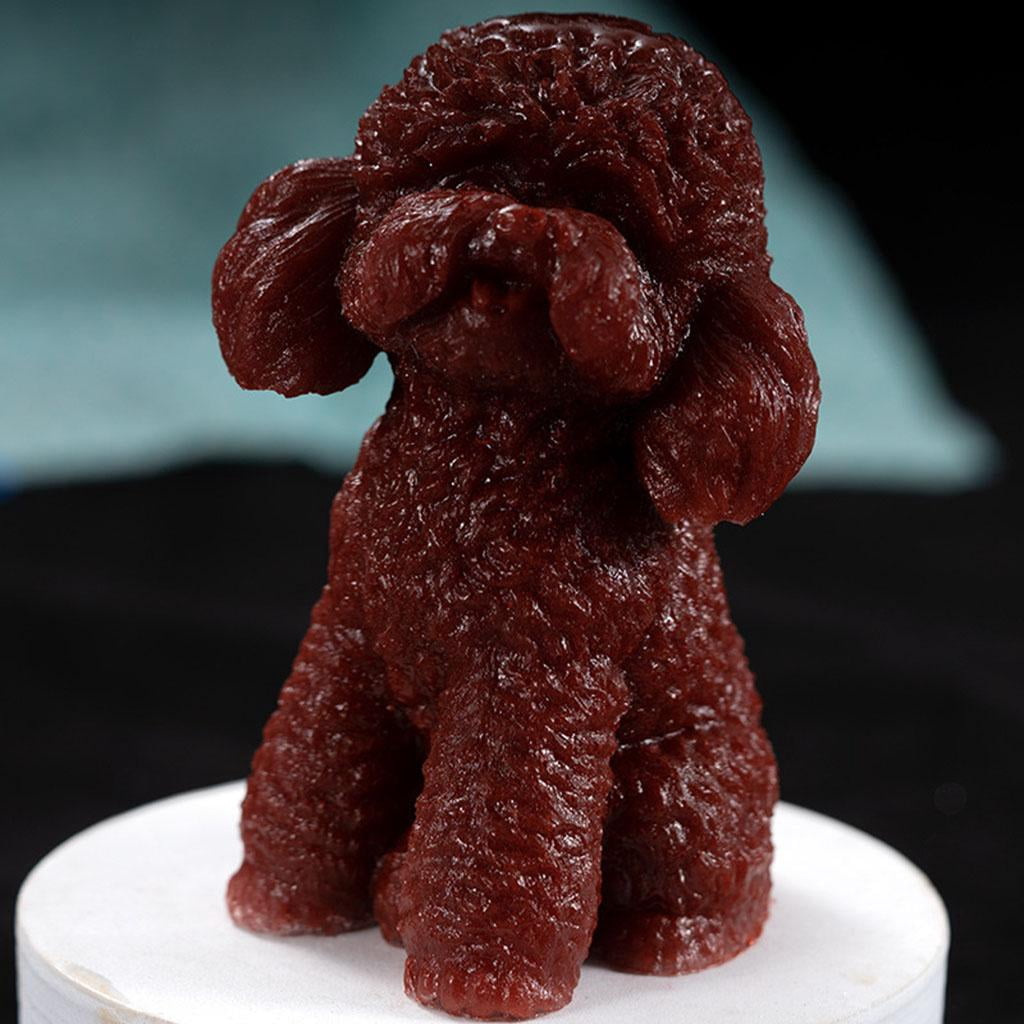 HONCLL Dog Crystal Epoxy Resin Mold Animal Shape Fragrance Candle Wax Silicone Mould