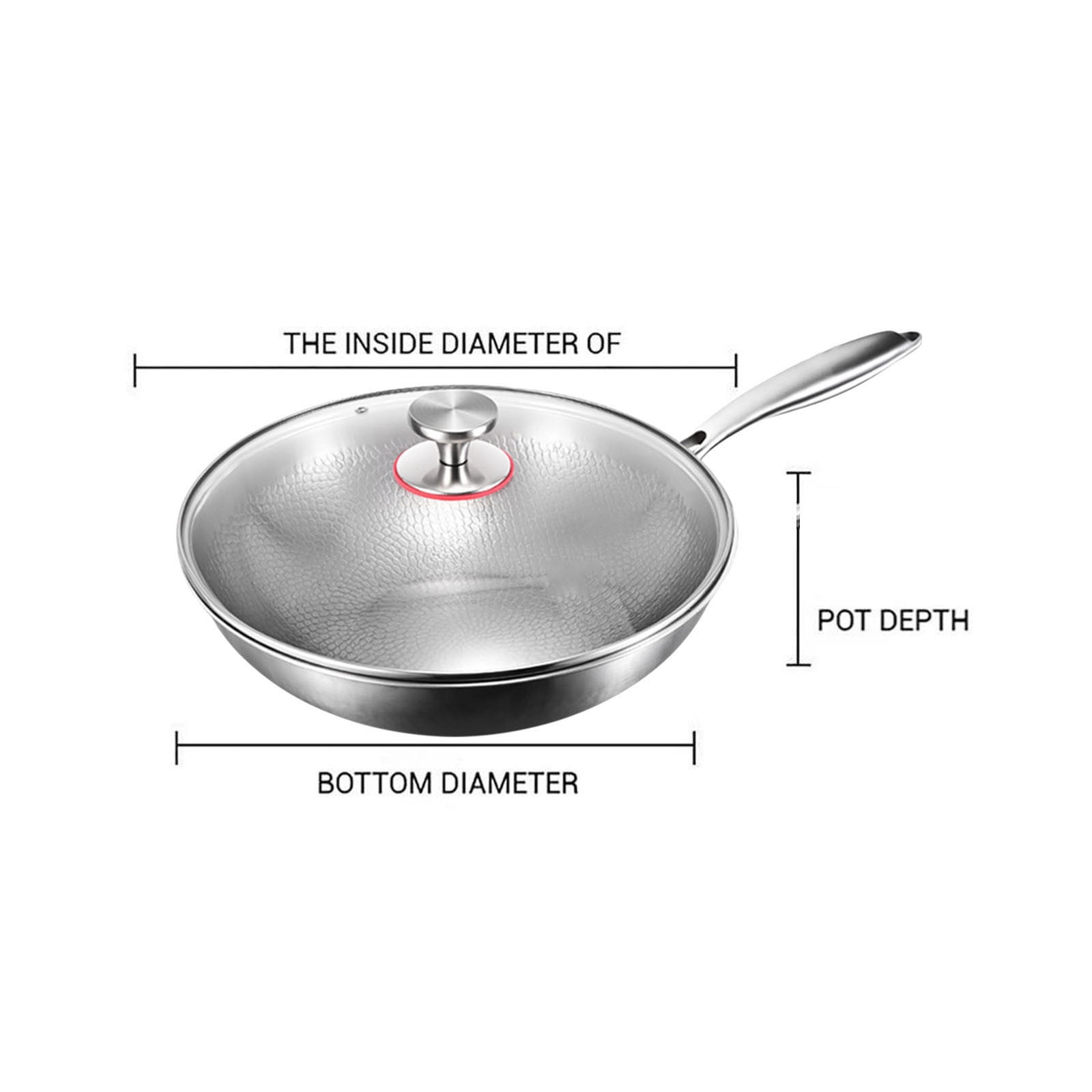 AUHomi Titanium Hammered Frying Pan with Lid, Even Heating Titanium Pans For Cooking, Durable Scratch-Resistant Non Stick Titanium Nutri Pan for Cooking (Include Spatula, 10.24")