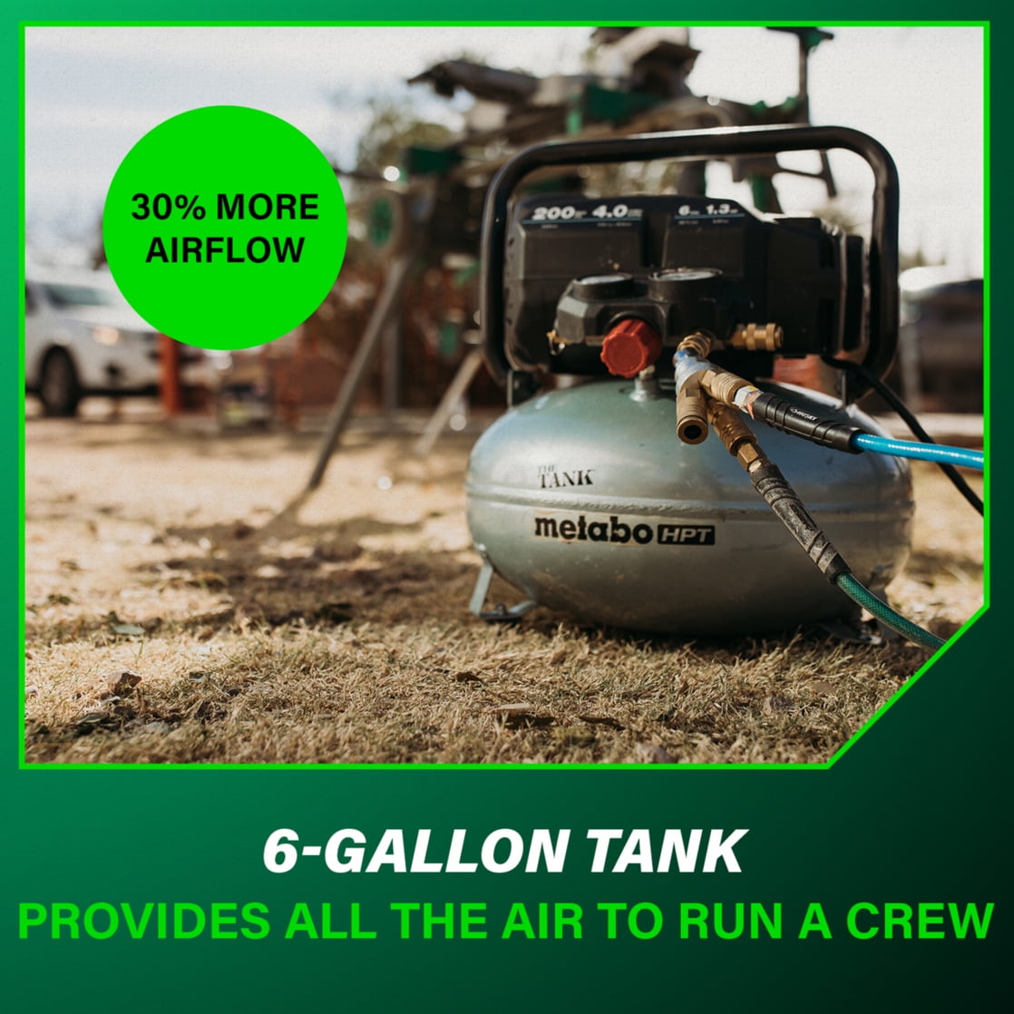 Metabo HPT 6 Gal Pancake Air Compressor, 200 PSI, EC914S