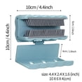 thumbnail image 4 of Kearding Colector de pelo de pared de ducha autoadhesivo sin perforaciones para Hotel de gimnasio, herramienta de captura de pelo para baño, accesorios Juegos de accesorios de baño Azul Kearding HA067179-01, 4 of 6