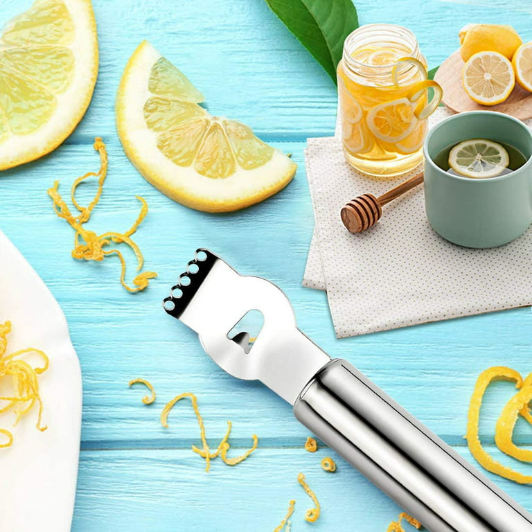 Stainless Steel Lemon Zester Tool with Channel Knife and Orange Citrus  Peeler for Kitchen 1pc - Yahoo Shopping