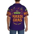 thumbnail image 3 of Gukieu Mardi Gras2 Print Men's Short-sleeved Shirts, Button-down Pocket Shirts, T-shirts, Beach Vacation Travel Summer Clothing-4X-Large, 3 of 5