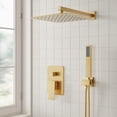 thumbnail image 2 of Grifos regaderas para baño Set - juego de regaderas para baño, Juego Ducha Lluvia Oro Con Boquilla de Cascada y Grifo Ducha Incluido, 2 of 9