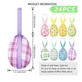 thumbnail image 3 of Easter Eggs Hanging Ornaments, Colorful Foam EasterHanging Eggs Decorations, Buffalo Plaid Dots Easter Hanging Decorations, with Bow Bunny and Floral Designs, for Tree Basket Filler Decor, 3 of 8