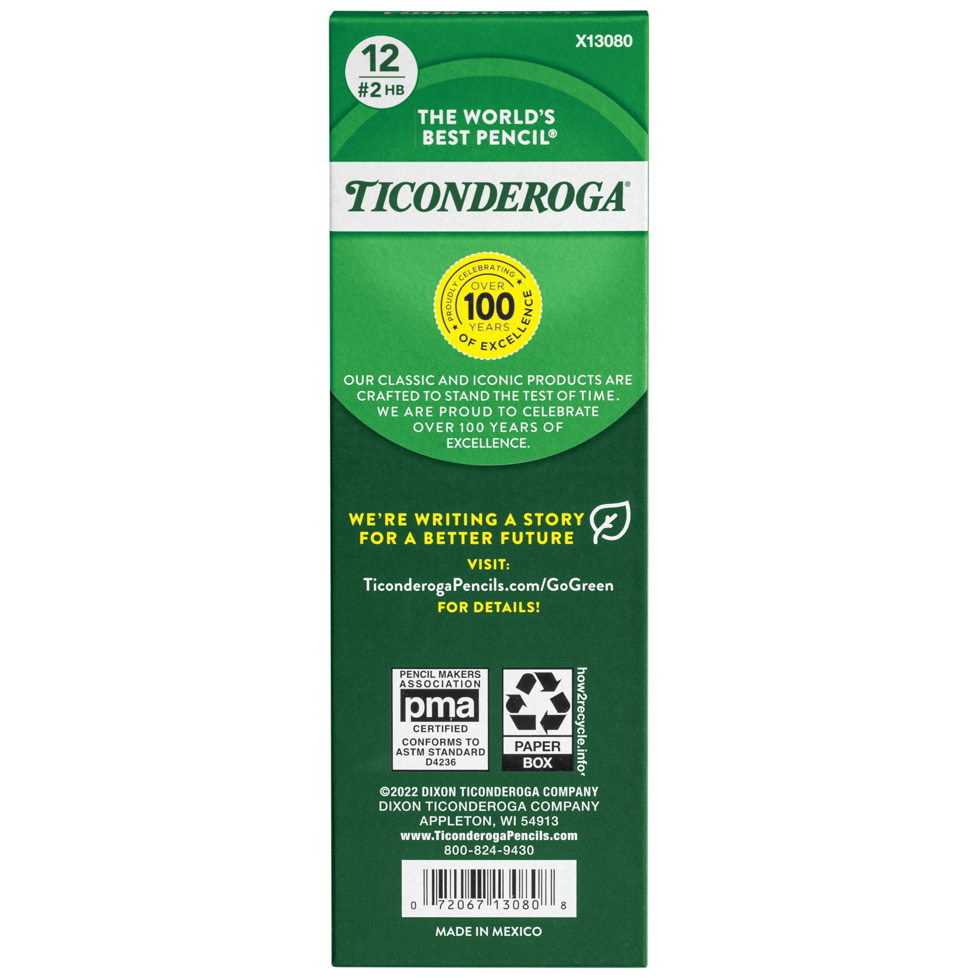 Ticonderoga Beginners Pencils without Eraser, Pack of 12