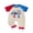 Apricot, variant on BemeyourBBs Newborn Baby Boy Girl 4th of July Outfit Baby Boys Girls Fourth of July Outfit Patriot Independence Day Clothes Summer Romper Star USA Flag in Tractor Embroidery Short Sleeve Jumpsuit