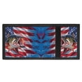 thumbnail image 4 of CHAQLIN Polyester Fabric Children's Trifold Wallet with Bass American Flag, Lightweight Foldable Youth Wallet for Outdoor and Travel, 4 of 7