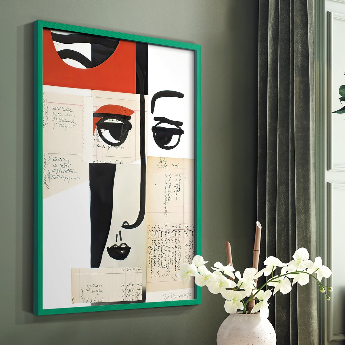 Faces of A Century III in Paper Solid Wood 11 x 14 Framed Print