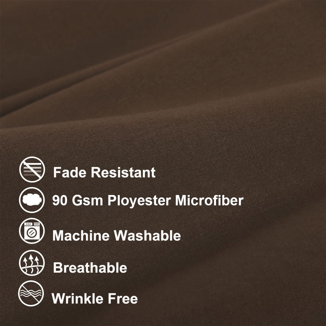 Unique Bargains Microfiber Solid Long Body Pillowcases, 2-Pack Brown 20" x 48"