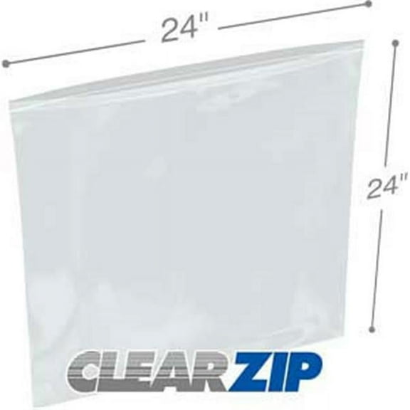 International Plastics CZ42424 24 x 24 in. ClearZip Lock Bags, 0.004 Gauge - Case of 250